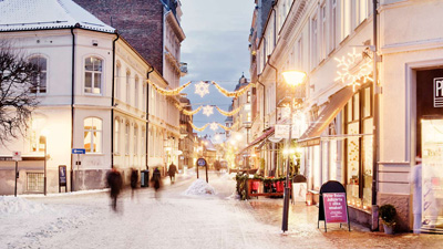 Ggata under jultid i Helsingborg